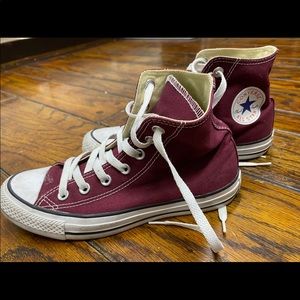 Maroon Converse high top